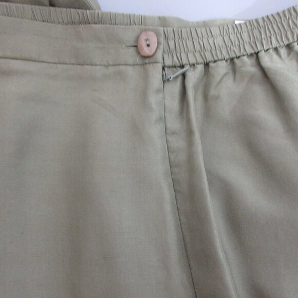 Henry Lee/Judith Hart Womens 2pc Open Front Jacket 14 100% Silk Pants 14P Green - Picture 9 of 11